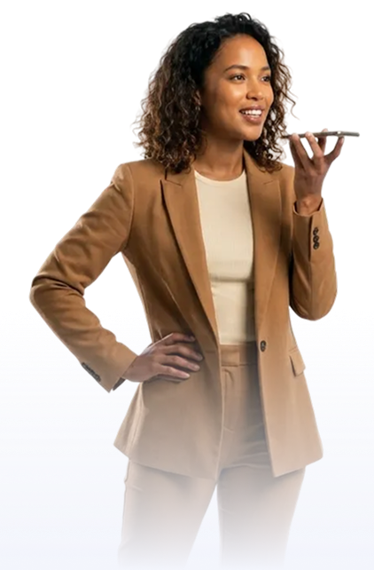 Professional woman speaking on phone